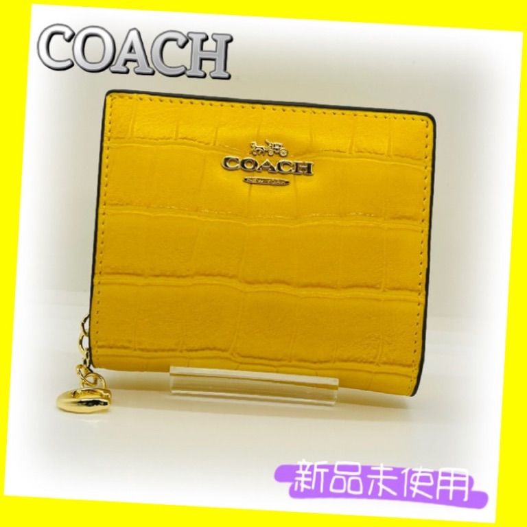 COACH コーチ 折り財布 カナリー 黄色 イエロー 二つ折り財布 - 折り財布