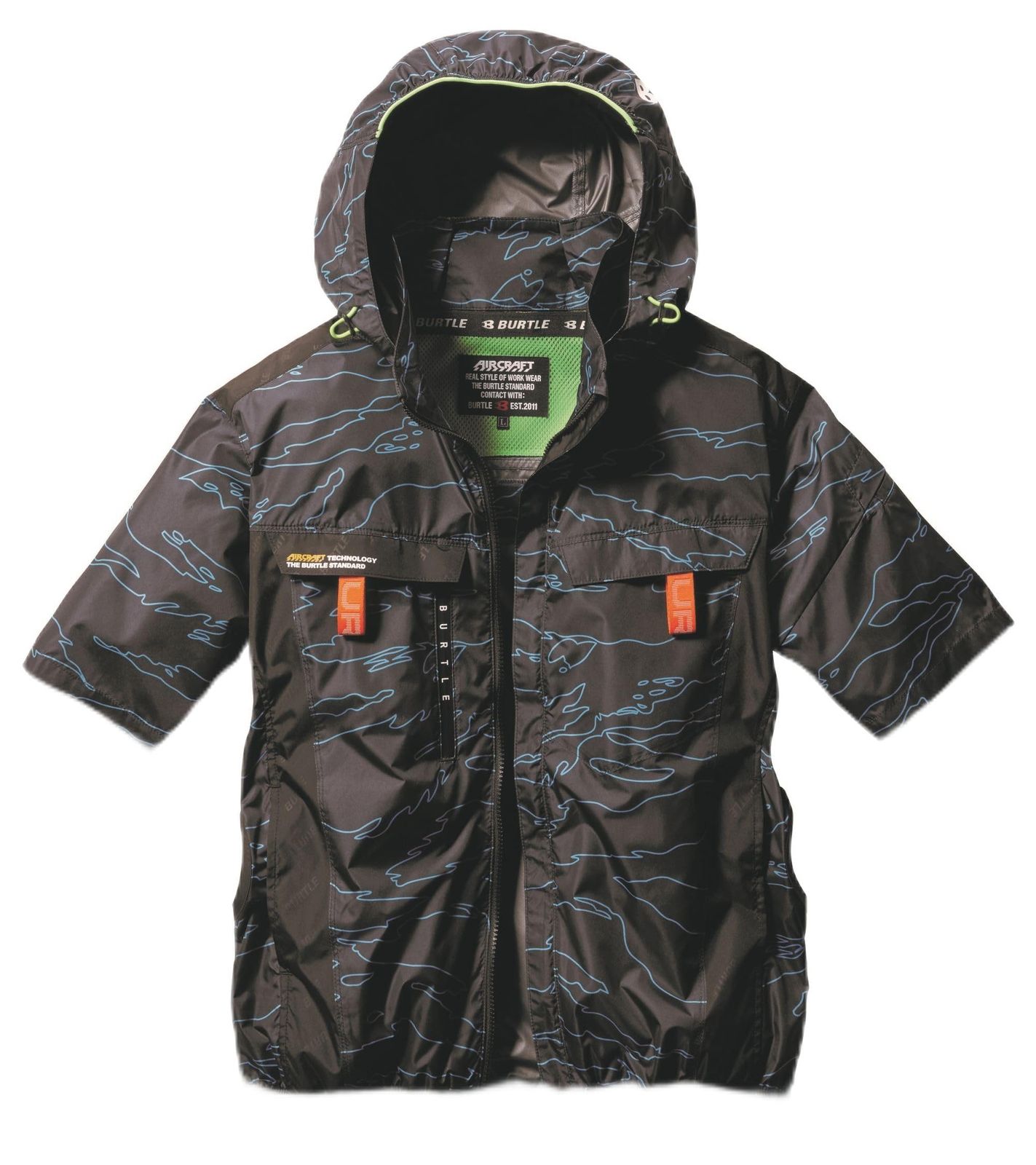 BURTLE バートル エアークラフト半袖ブルゾン(ユニセックス) 春夏用 ターコイズ AC2026 46 XXL [ターコイズ] [Free Size]