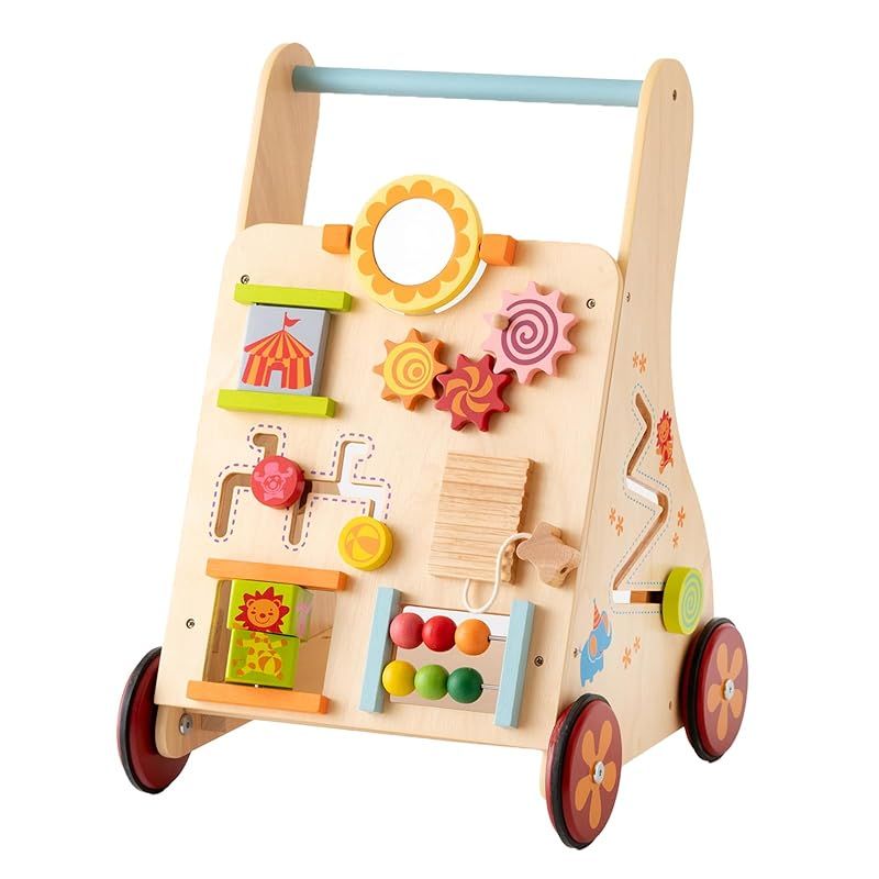 Edut エデュテ アイムトイ ベビーファーストウォーカー 手押し車 カタカタ 木のおもちゃ 知育玩具 赤ちゃん 1歳 誕生日プレゼント 男の子 女の子 1