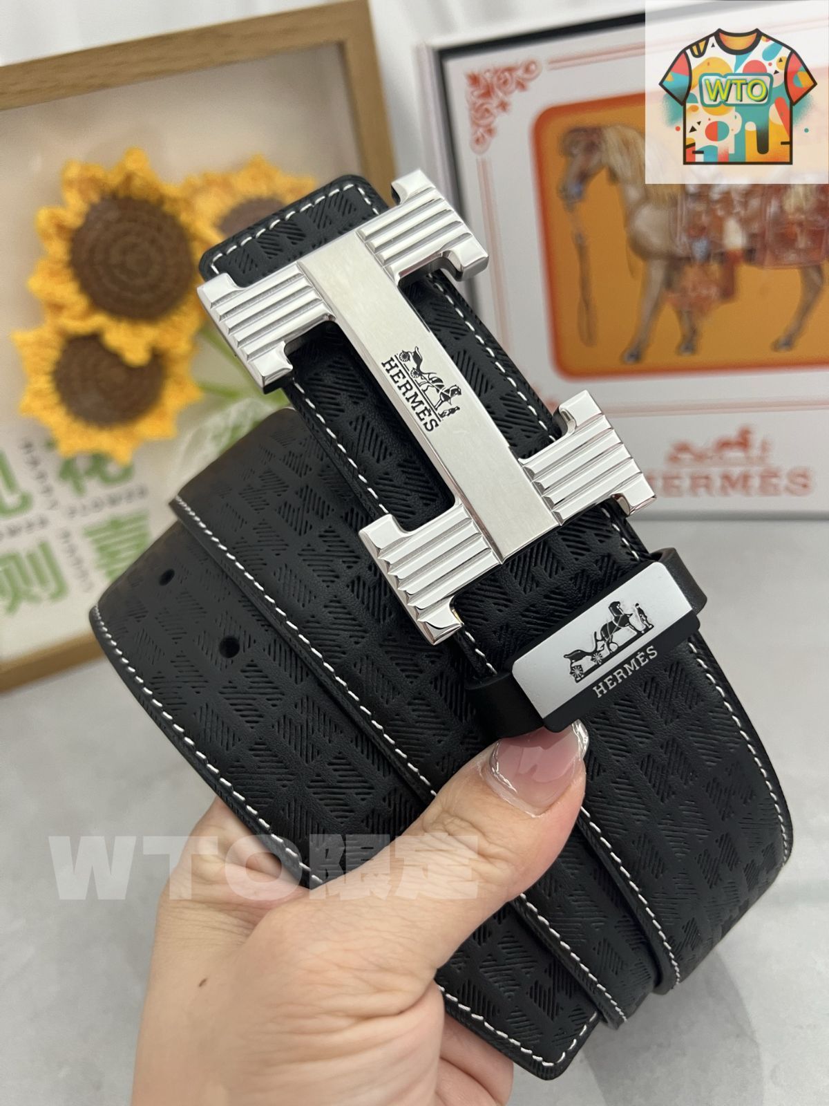 【HERMES】ベルト デニム おしゃれ カジュアル エレガント SHIPS any: ベルト デザイン 2WAY スクエア バッグ(508380182
