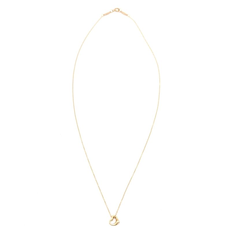 ティファニー Tiffany&Co. ネックレス ミニオープンハート K18 Au750