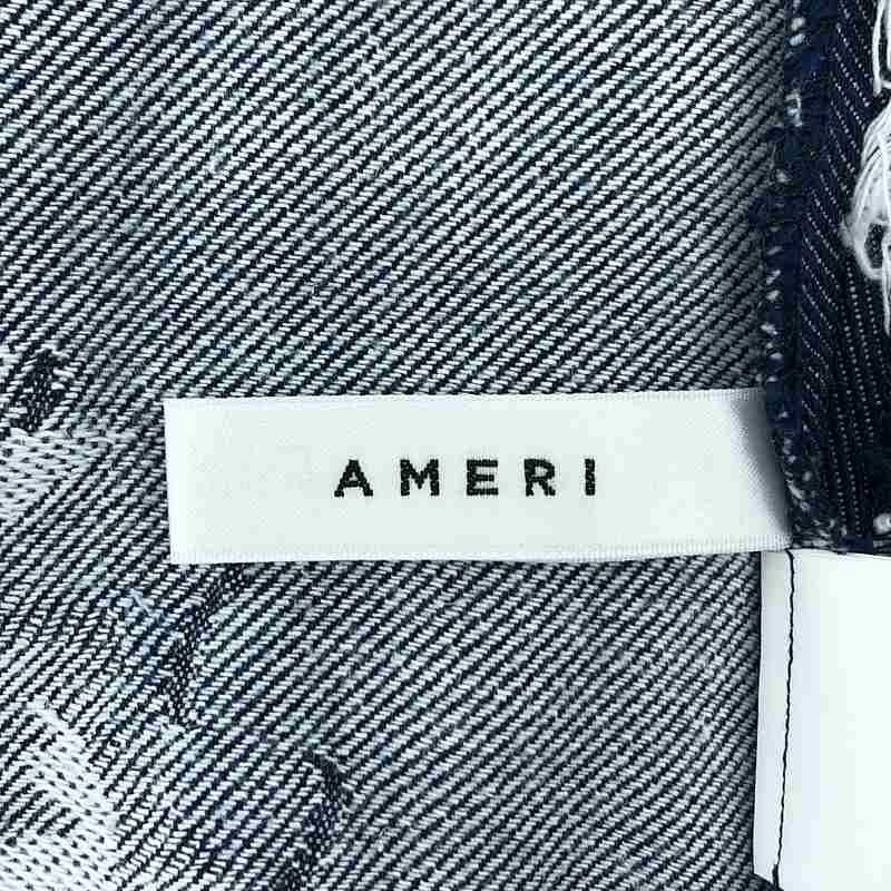 AMERI / アメリ | FLOWER CUT JACQUARD DENIM DRESS デニム ワンピース  