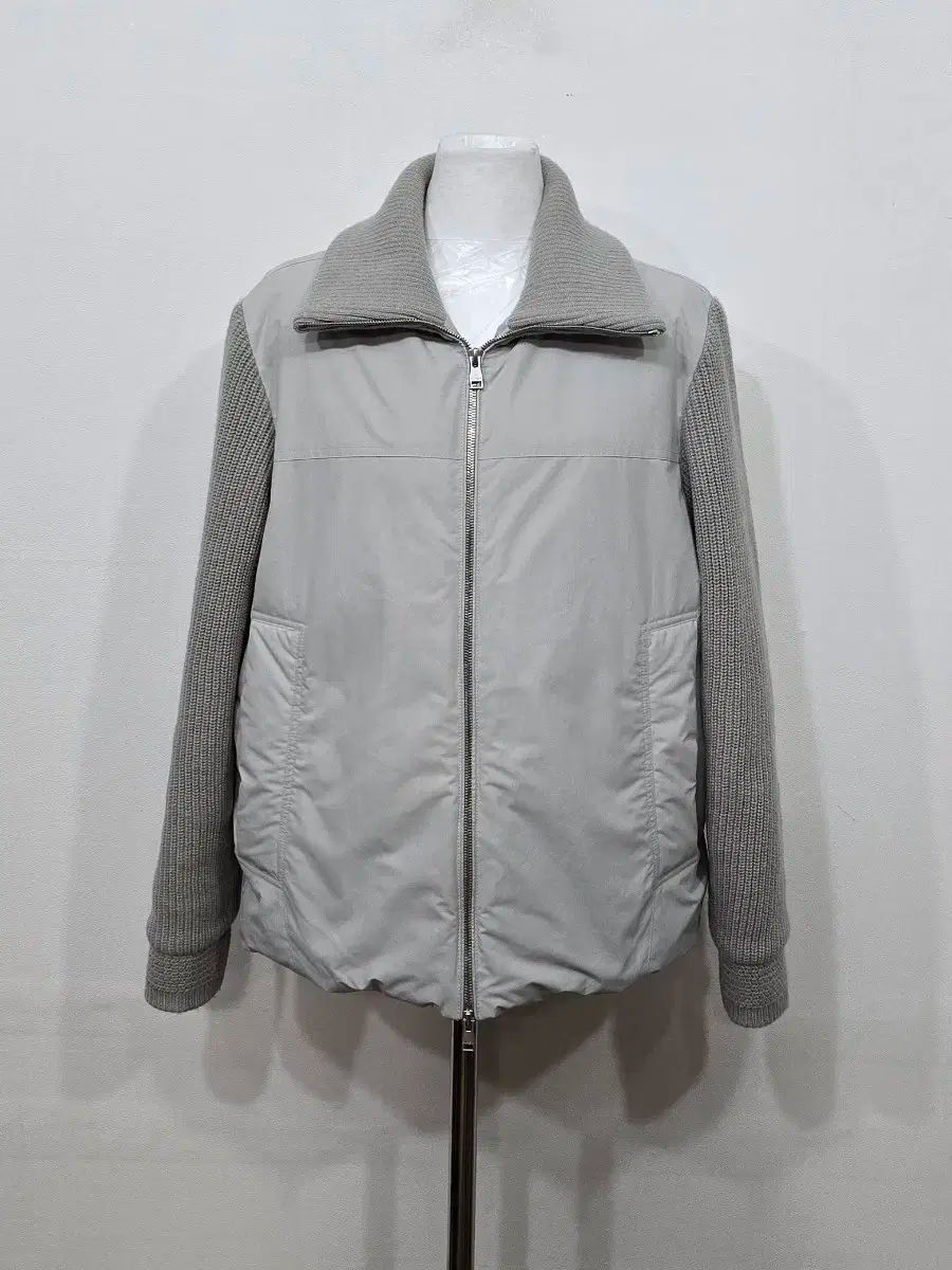 95 アレグリ ニット 袖 バイカラー ダウン アウター