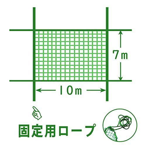 7×10m（単品） グリーンネット 多目的ネット 防球ネット 飛散防止