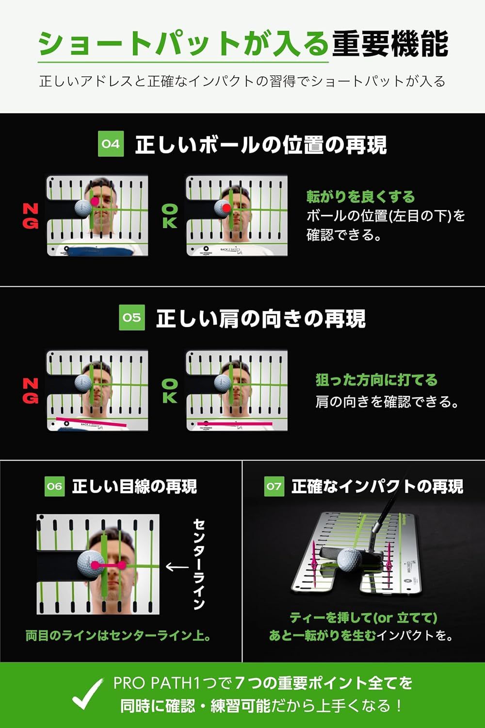 全英オープン覇者も愛用 】 パター練習器具 パッティングミラー