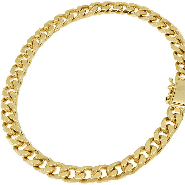 送料無料・返品可♪K18YG 8面シングル 喜平ブレスレット 20cm 30.2g A  