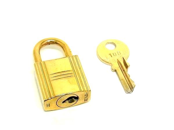 □美品□ HERMES エルメス カデナ 南京錠 パドロック 100 鍵 キー  