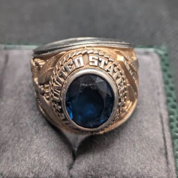 アメリカ空軍 ホワイトゴールドメッキ GP アーミー ミリタリーリング