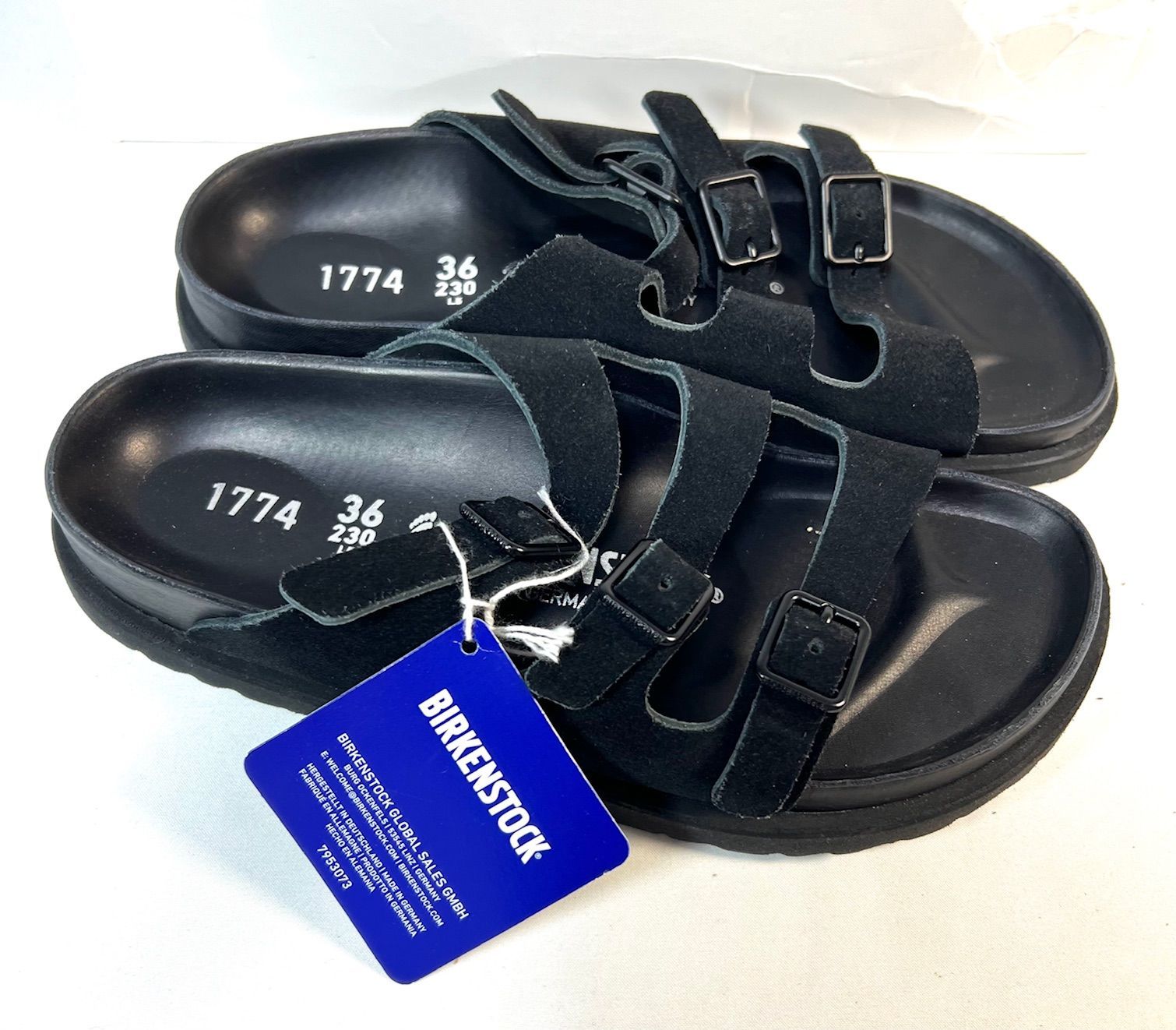 ビルケンシュトック Birkenstock 1774 レザー サンダル ブラック 36