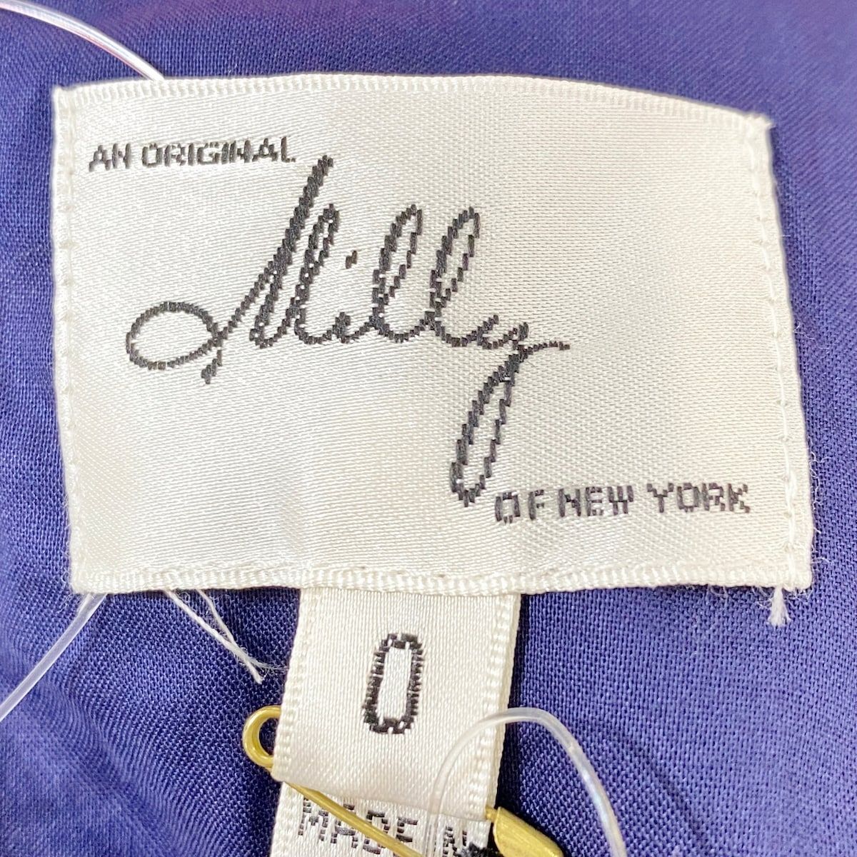 MILLY(ミリー) ロングスカート サイズ0 XS レディース美品 - ダークネイビー×レッド×ブラウン プリーツ