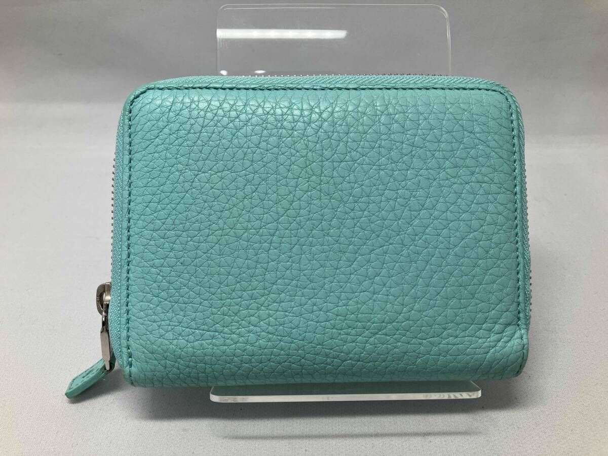 TIFFANY＆Co . ティファニー 折り財布 カード札入れ 小銭入れなし ラウンドファスナー