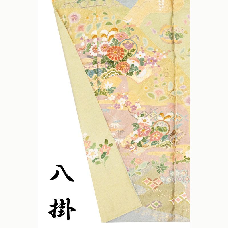 記念感謝祭【仕立無料】工芸唐絞り美術染吉祥四季花辻ケ花文訪問