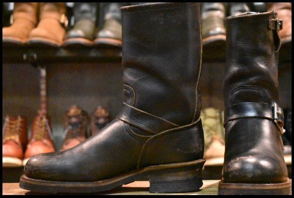 6D PT83 縦羽タグ 87年7月刻印 レッドウィング 2268 エンジニア ブラッククローム スチールトゥ ブーツ redwing HOPESMORE FD441