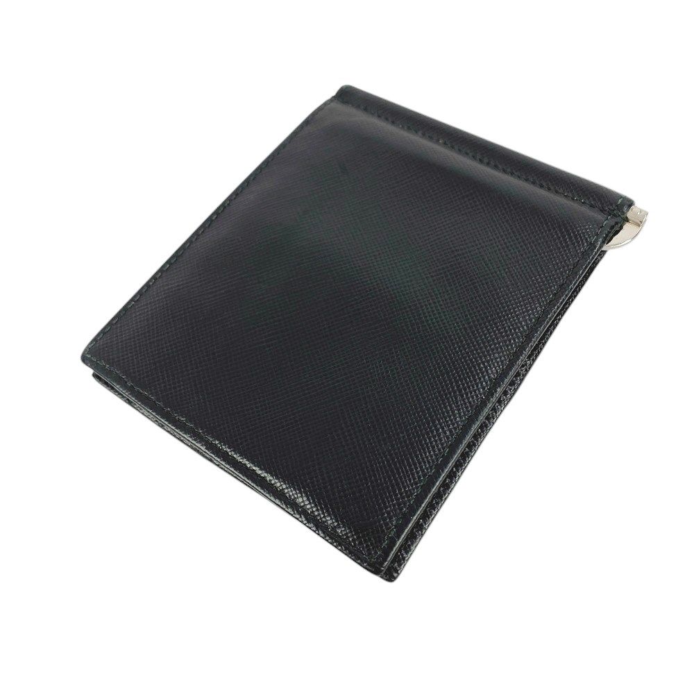 □中古□ プラダ 2つ折り マネークリップ 財布 メンズ サフィアーノ