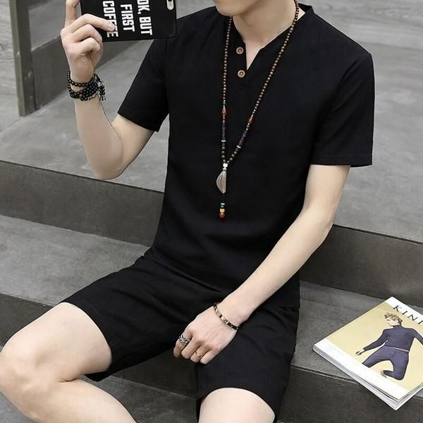 メンズ 上下セット 半袖 シャツ パンツ 夏 楽天市場】セットアップ メンズ 上下セット 夏 ゆったり tシャツ