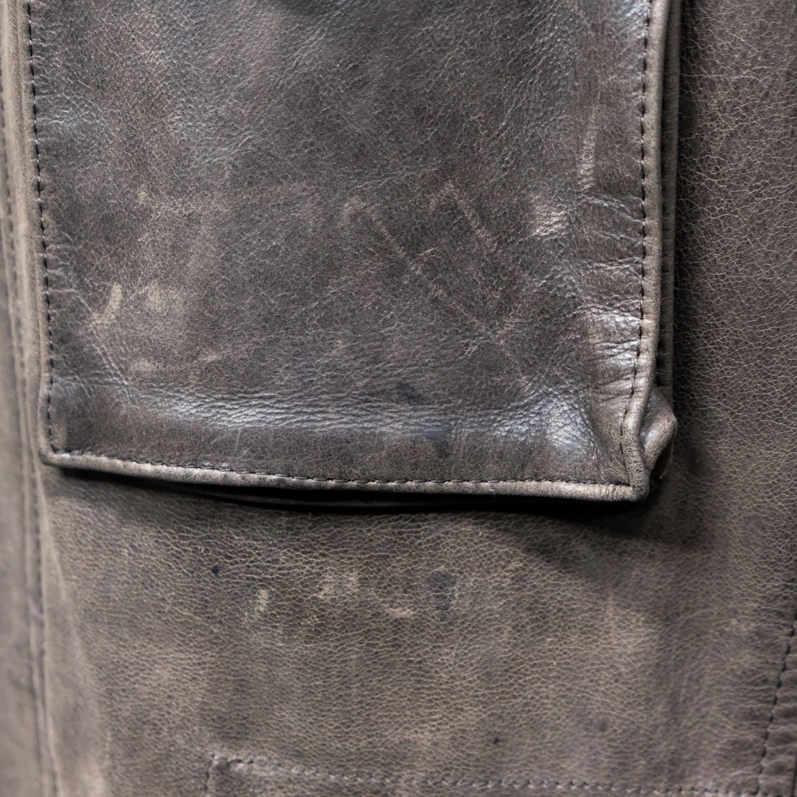 UNITED ARROWS M-65 レザージャケット M 牛革 ミリタリー フィールド