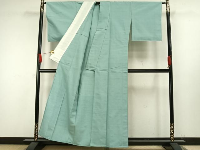 平和屋着物▽男性 結城紬 単衣 雨縞 正絹 逸品 CAAS0670vp