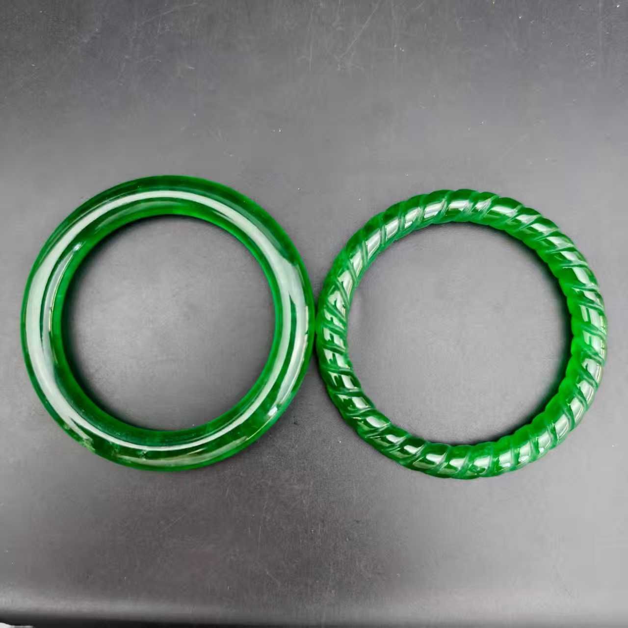 委託品　中国清時代　翡翠　腕輪　貴重品※激安骨董品 AK411D2-3 委託品 中国清時代 翡翠 腕輪 貴重品※激安骨董品 AK411D2-3