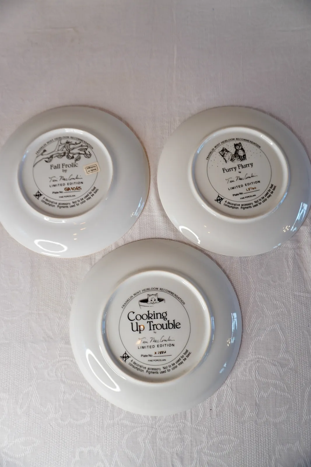 Franklin Mint 猫 絵皿 販売 3枚セット コレクションプレート