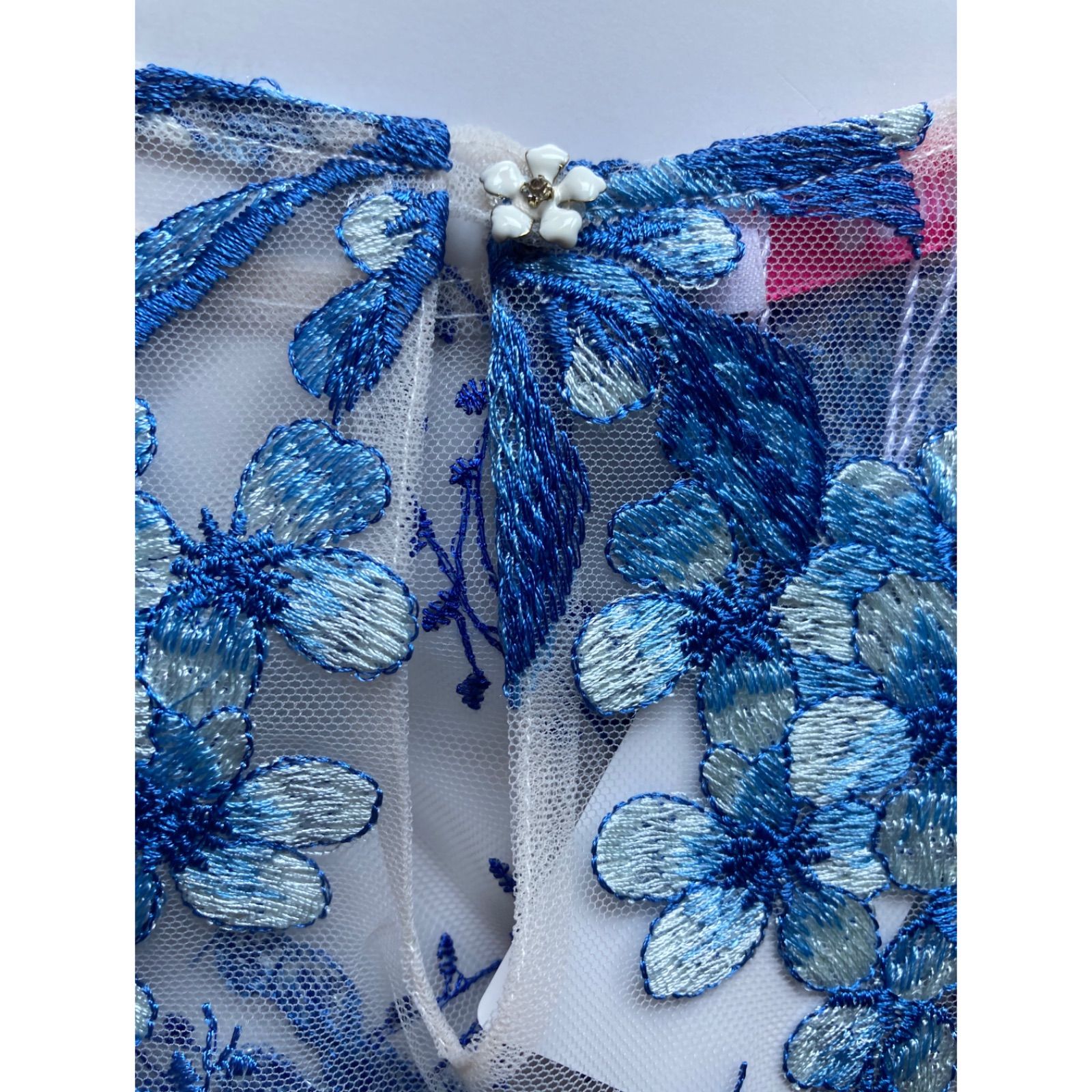 新品 刺繍 ワンピース 花柄 ドレス レディース 七部袖 M 11号 - メルカリ
