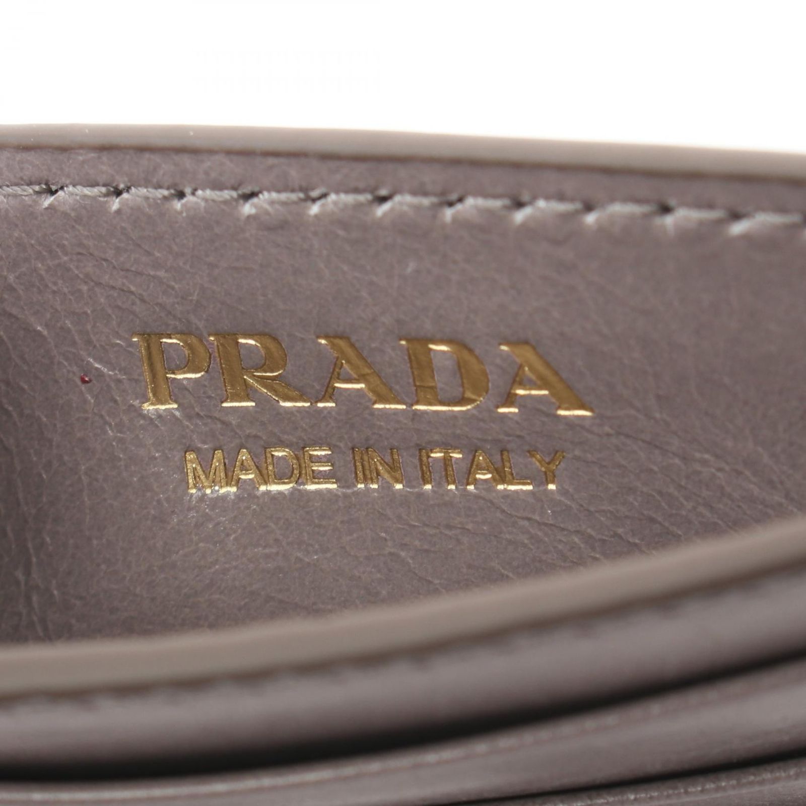 プラダ PRADA カードケース SOFT LUX 1MC0252CYRF0116 グレー レザー  