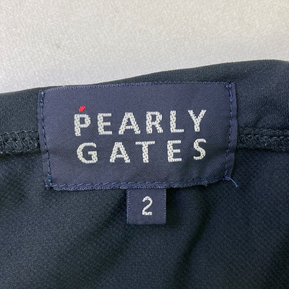 サイズ：2 PEARLY GATES パーリーゲイツ  フード付 長袖ジップジャケット  ブラック系 [240101486578] ゴルフウェア レディース ストスト サイズ：2 PEARLY GATES パーリーゲイツ フード付 長袖ジップ