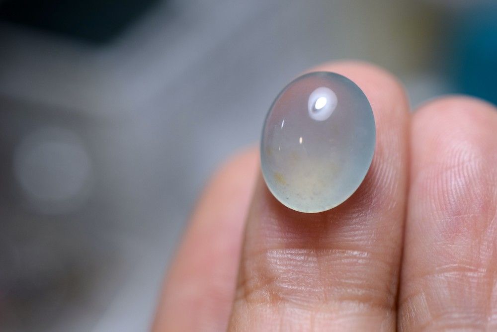 RS9-143 大粒 宝石質 氷種 薄水色 ミャンマー産 A貨 本翡翠 ルース 裸 