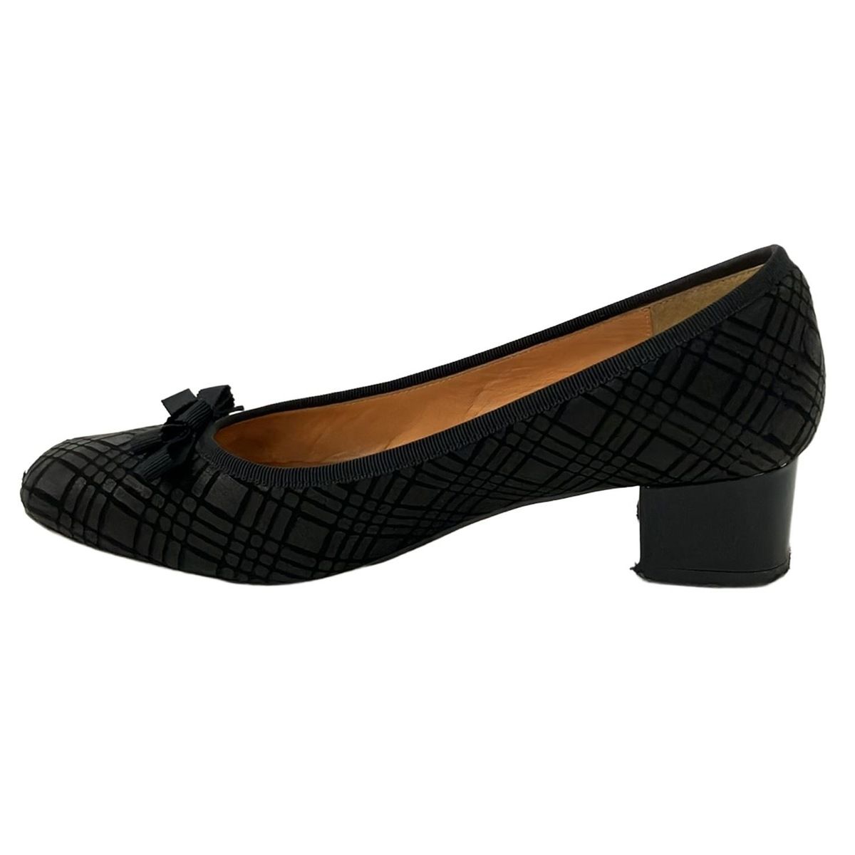【貴重】LANVIN ランバン ヘビ革 リボンシューズ 黒 ランバン オン ブルー LANVIN en Bleu 【大きいサイズ】リボン