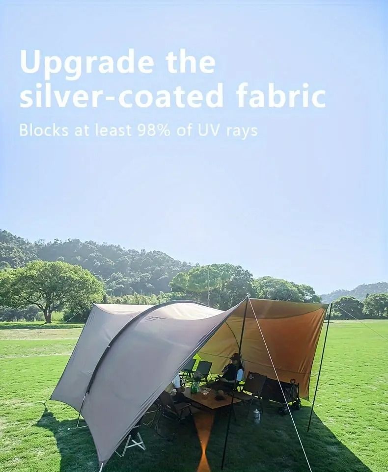 ヘビーデューティー ポータブルトンネルキャノピーテント 屋外シェルター 風に強い 半円筒デザイン アーチ型ドア付き ブラウン ブラックフレーム キャンプ パーティー イベント用 簡単セットアップ 広々テント RV キャラバン グランピング対応 OLIVEOS_COM_TR