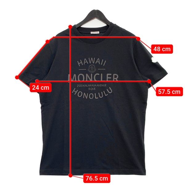 MONCLER 24ss メタリックフロントロゴ Tシャツ J10918C00040 89AJS 美  