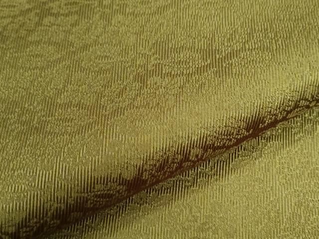 平和屋着物●上質なお召　色無地　更紗花菱地紋　国防色　正絹　逸品　未使用　CAAU2755yc 平和屋着物○上質なお召 色無地 更紗花菱地紋 国防色 正絹 逸品 未使用