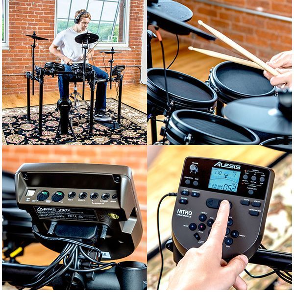 Alesis 電子ドラム メッシュヘッド 7ピース 3シンバル 音源100以上 - 器材