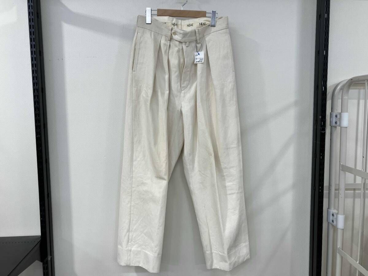 NEAT ニート CONE MILLS WHITE DENIM コーンミルズ ホワイトデニム チノパン size 46 アイボリー 綿 コットン 汚れ有り メンズ