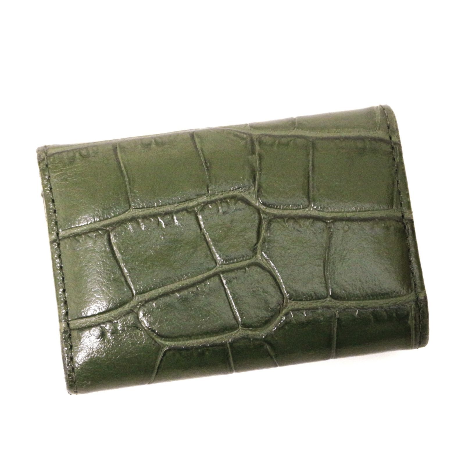 ダークグリーン レザー三つ折り財布 Vivienne Westwood