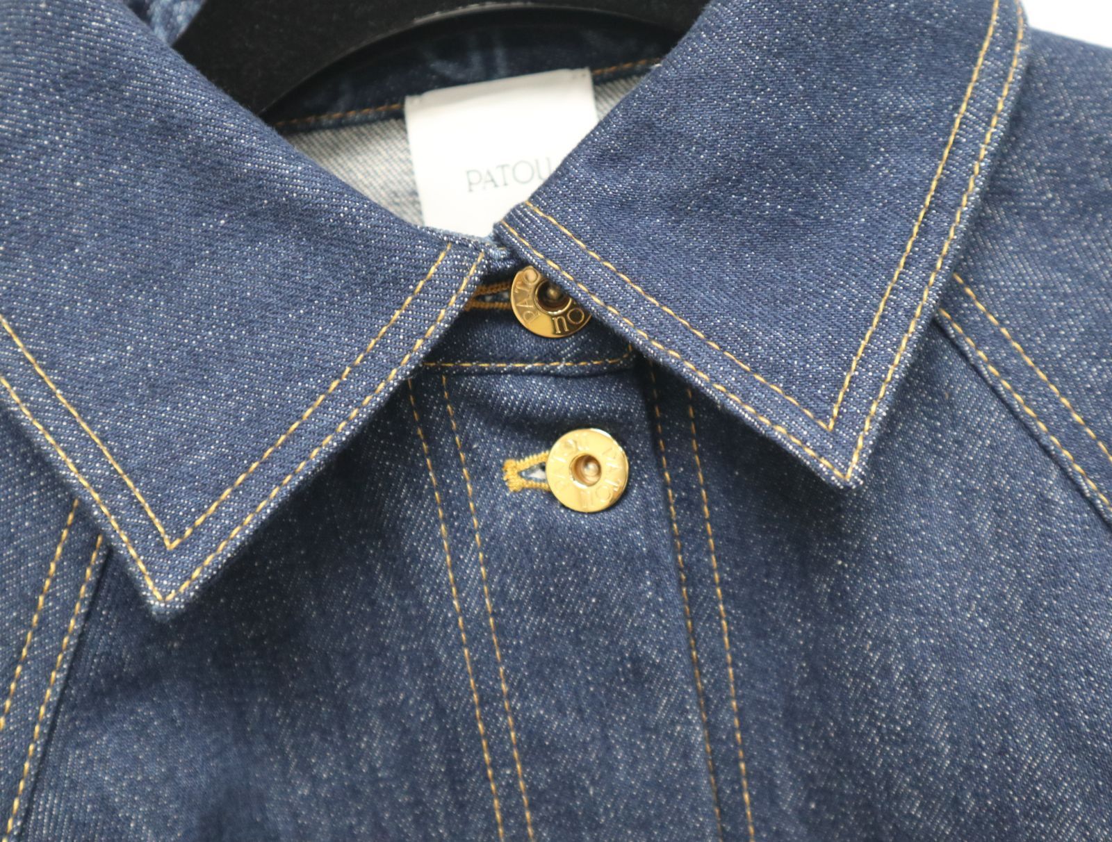 パトゥ PATOU オーガニックコットン デニム クロップドシャツ