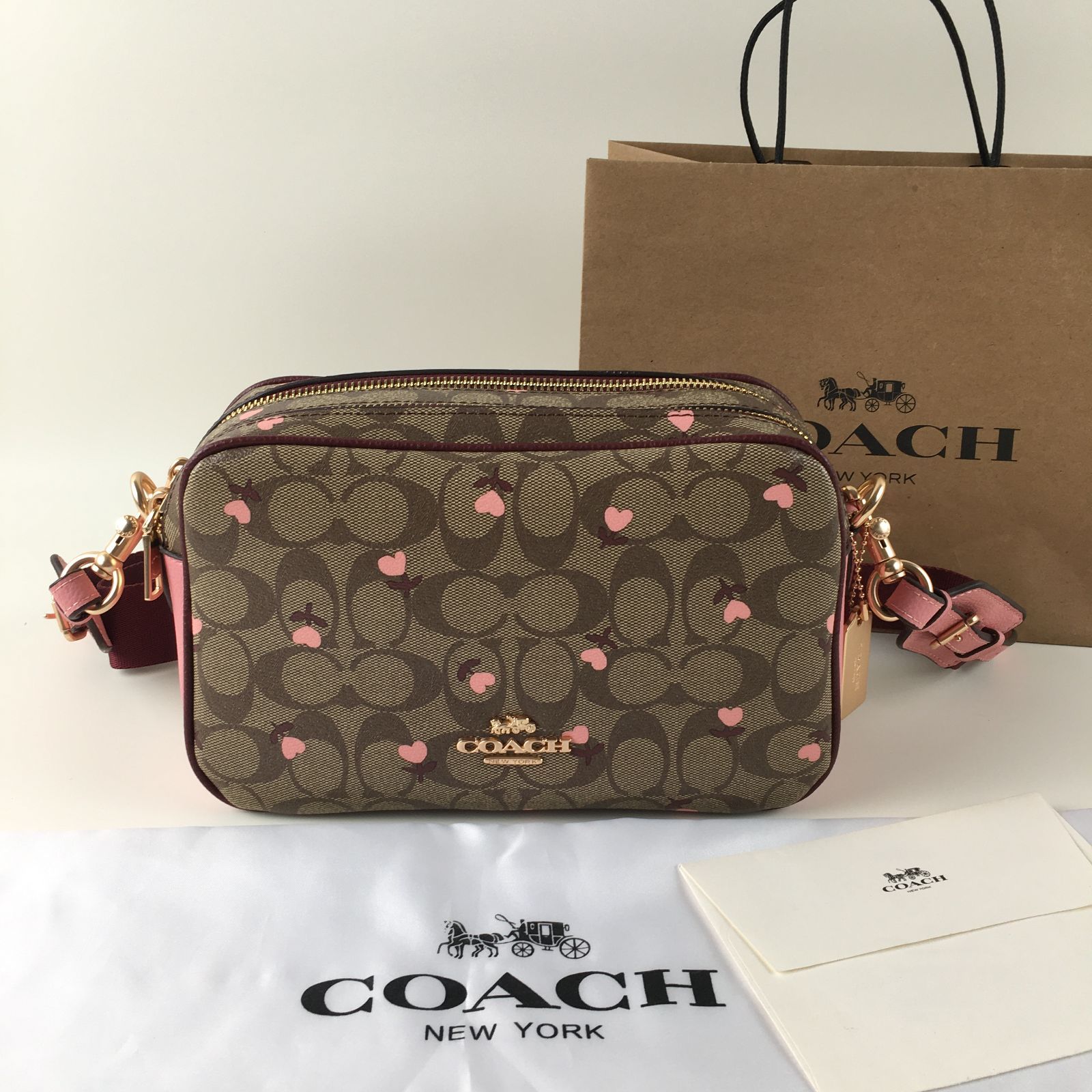 新品 COACH コーチ バッグ 3239 花柄 ショルダーバッグ 2WAYバッグ  