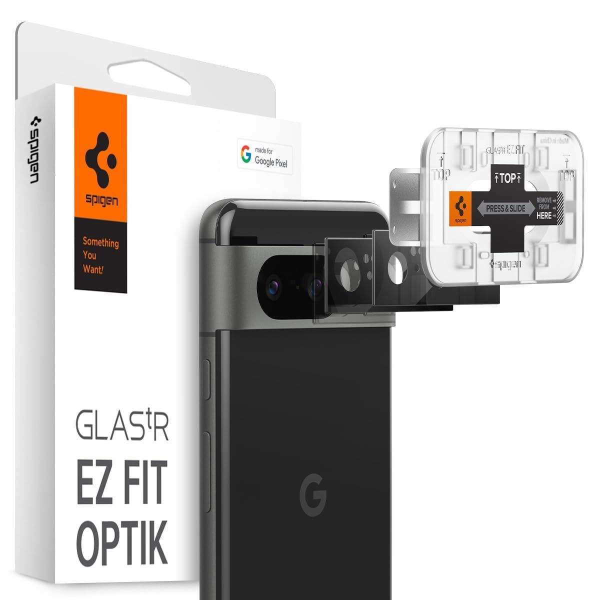 【人気商品】Google Pixel 8 Optik 用 カメラフィルム Fit 保護 EZ Pixel8 対応 Glas.tR カメラ レンズ Spigen 2枚入