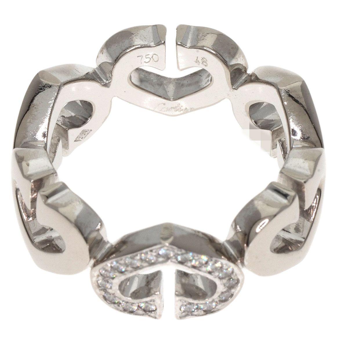 カルティエ Cartier Cハートリング #48ダイヤモンド K18WG カルティエ Cartier Cハートリング #48ダイヤモンド K18WG Cartier