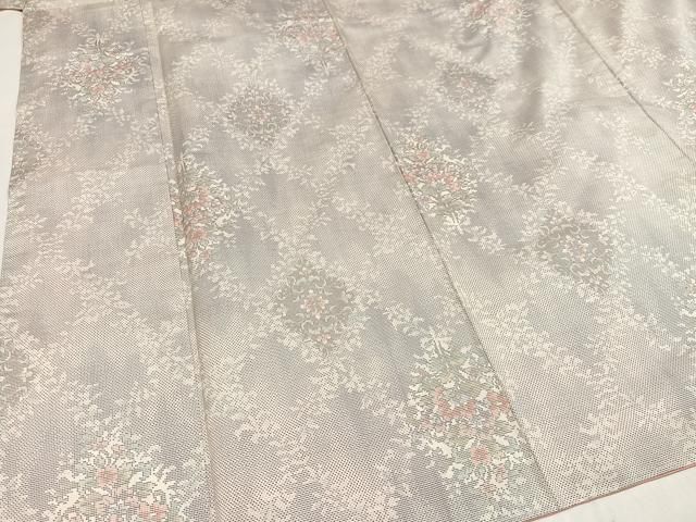 平和屋着物○本真綿紬 はなごよみ 琉球絣文様 ロング丈 反端付き 正絹