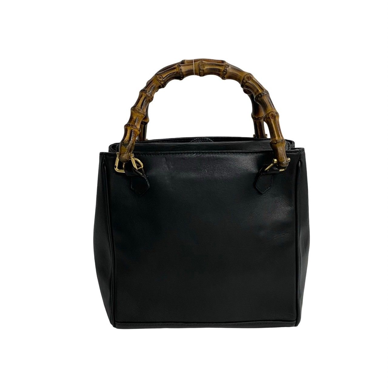 美品 GUCCI オールドグッチ 2way バンブー ミニ ハンドバッグ 黒GUCCI 