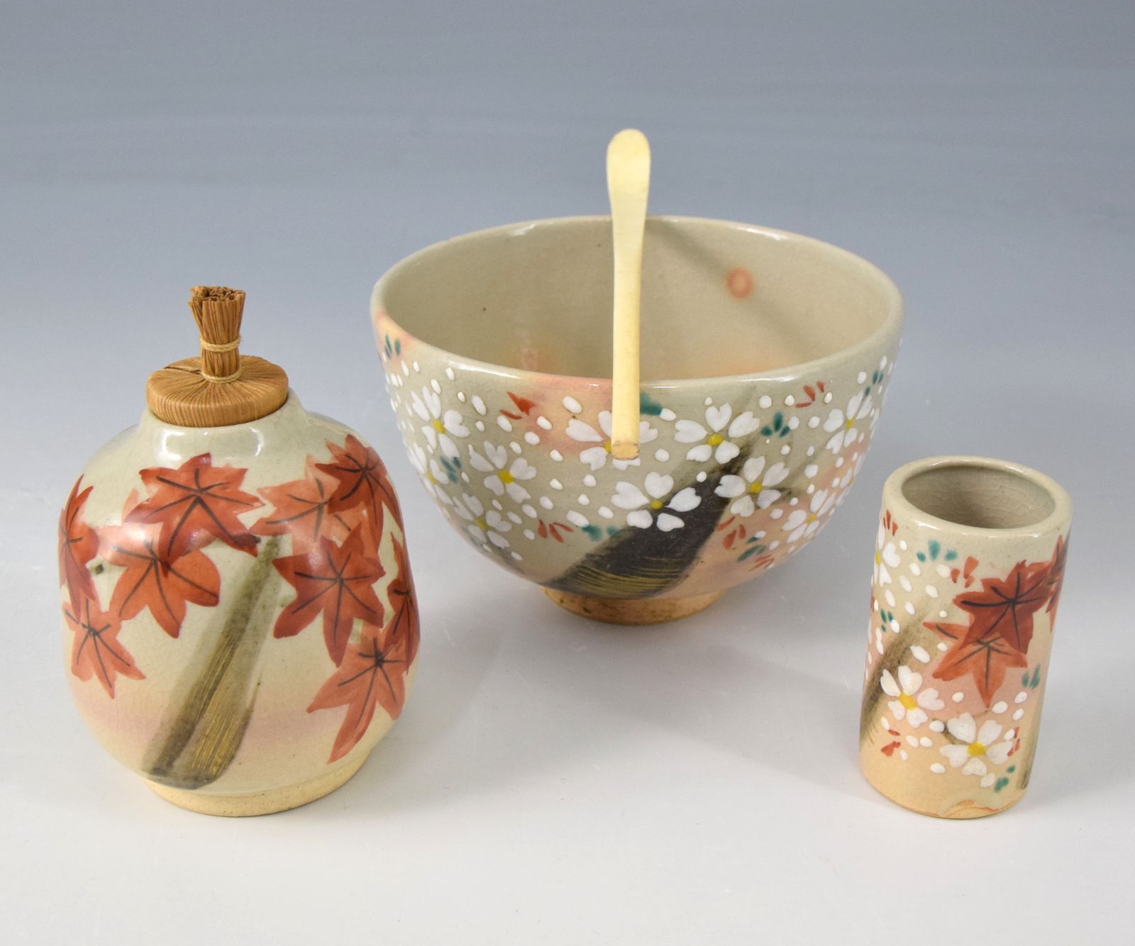 m)茶道具セット まとめ / 棗 茶碗 茶箱 帛紗 茶杓 茶筅 など / 茶道具