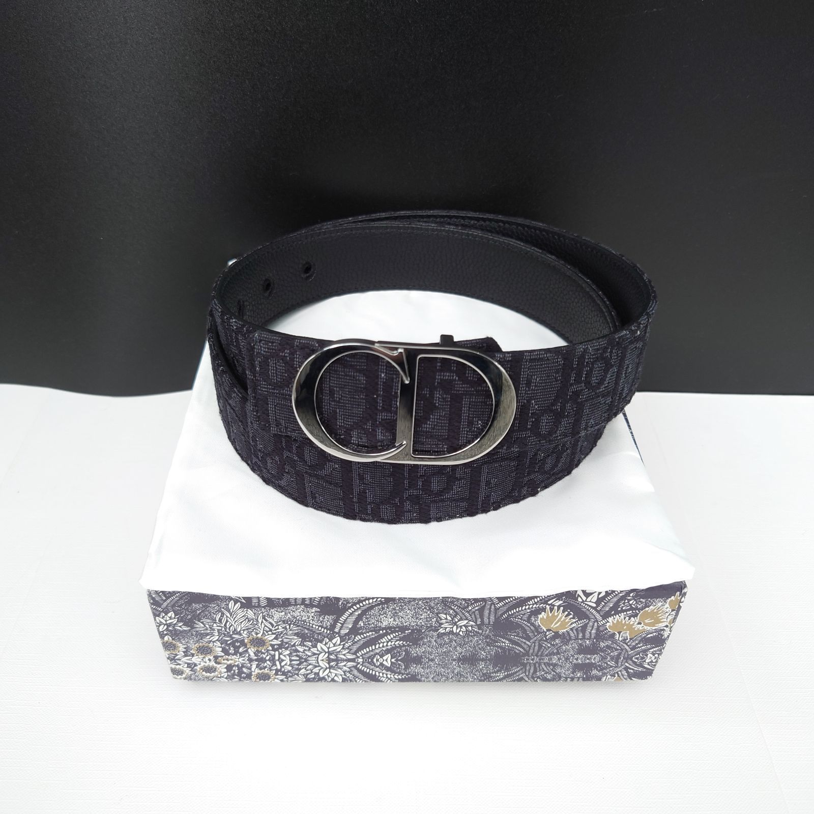 美品 クリスチャンディオール オブリーク ギャラクシー レザー ベルト