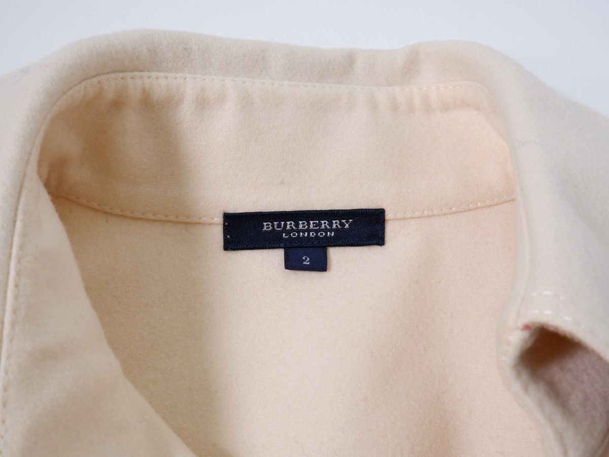 BURBERRY LONDONバーバリーロンドン リブニット切替ウールカシミヤ  