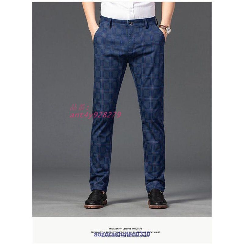 スラックス チノパン メンズ スリムパンツ ストレッチパンツ ボチェック柄 春夏 普段着 ビジネス 通勤用 チノパンツ 男性ズボン ant4y928279 チノパン メンズ ストレッチ チェック ロングパンツ スキニー