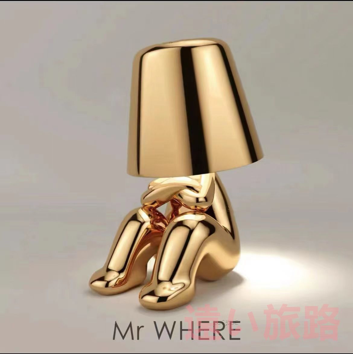 タッチセンサーライト ゴールド C Mr.WHERE USB充電 LED タッチセンサー 3段階調光 コードレス 小人 ベッドサイド テーブル ナイト ライト ランプ 寝室 間接照明 常夜灯 かわいい ユニーク 男の子 