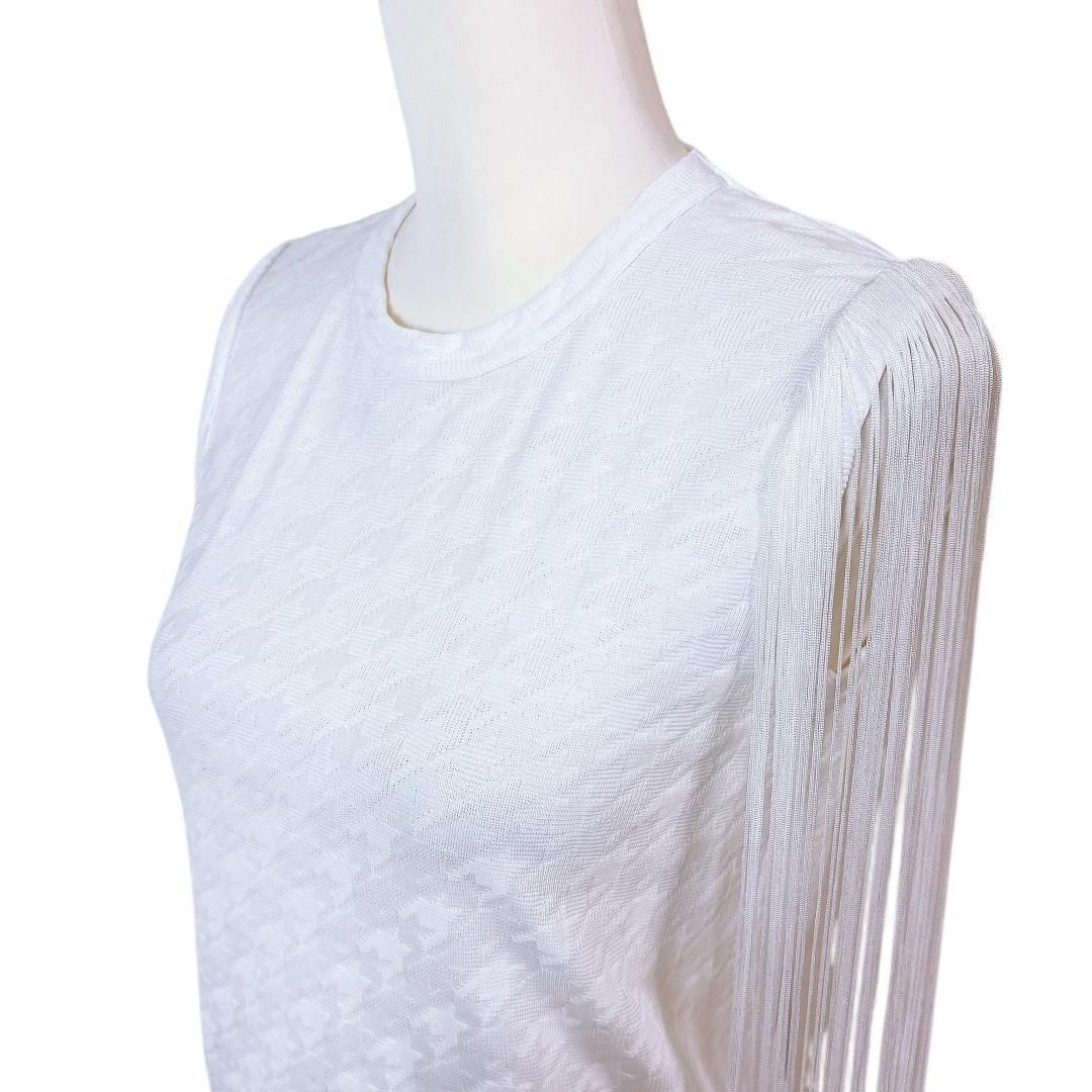 コムデギャルソン ノースリーブ腕部分フリンジニット