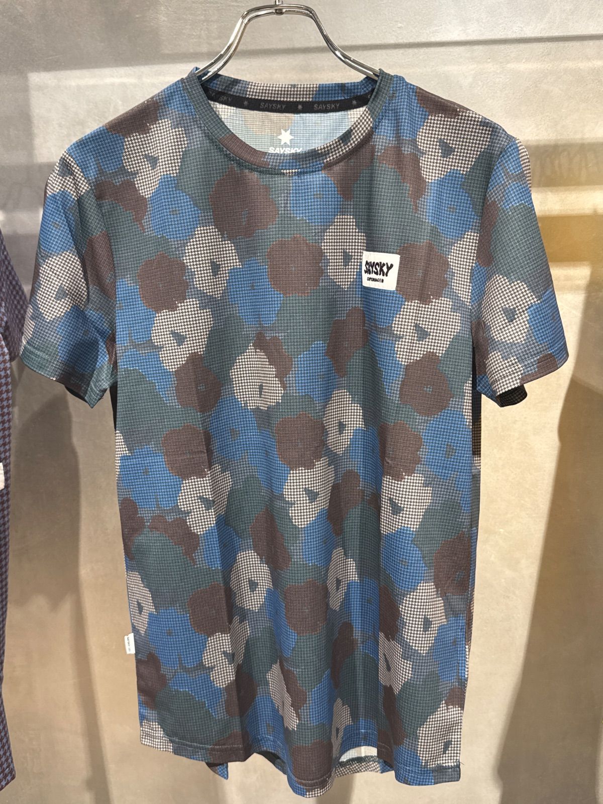定価 ¥8 800｜2025 SAYSKY Flower Combat Tシャツ BLUE AOP Sサイズ