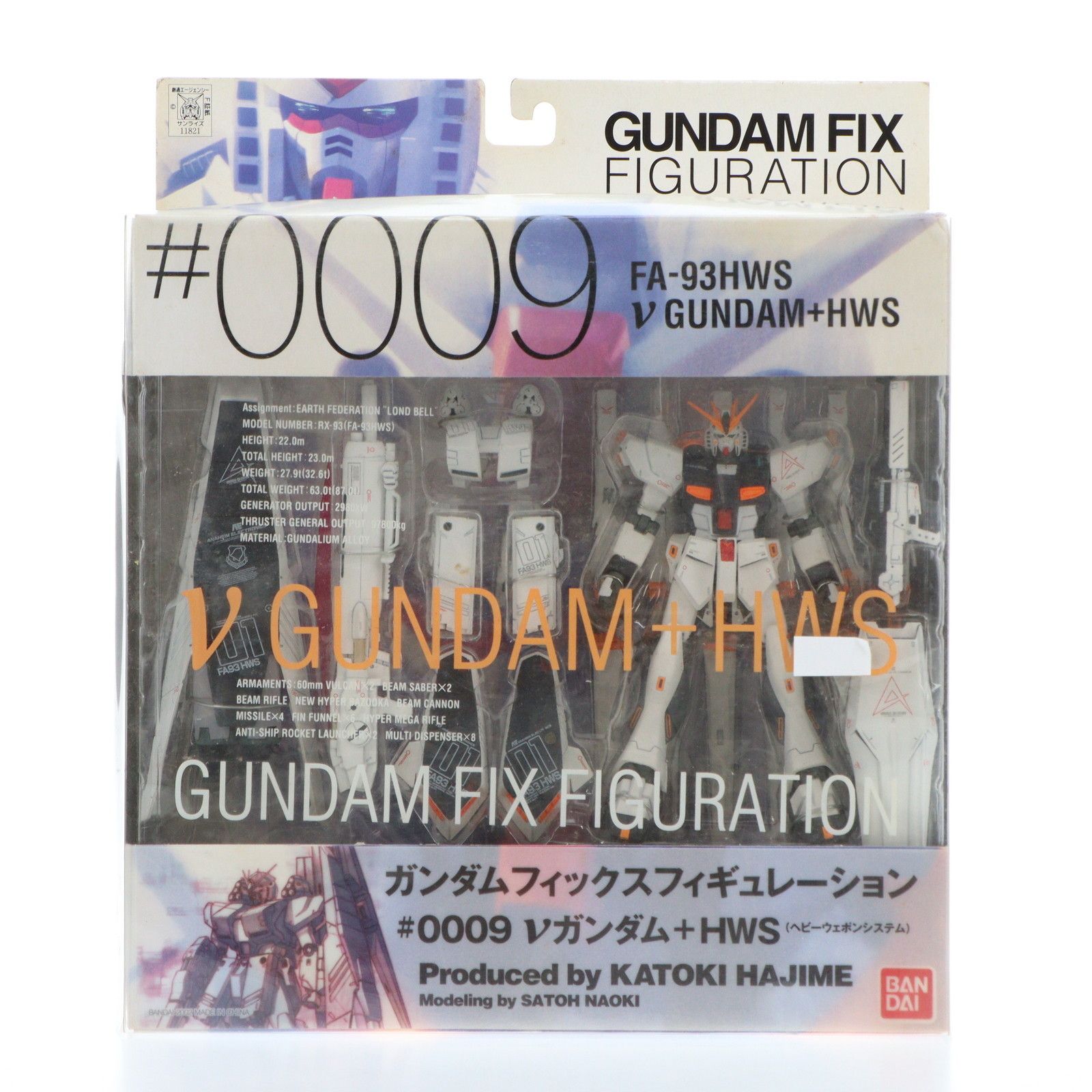 BANDAI - GUNDAM FIX FIGURATION #0009 νガンダム+HWS(ヘビーウェポンシステム) 機動戦士ガンダム 逆襲のシャア 完成品 可動フィギュア バンダイ GUNDAM FIX FIGURATION #0009 νガンダム+HWS(ヘビーウェポン