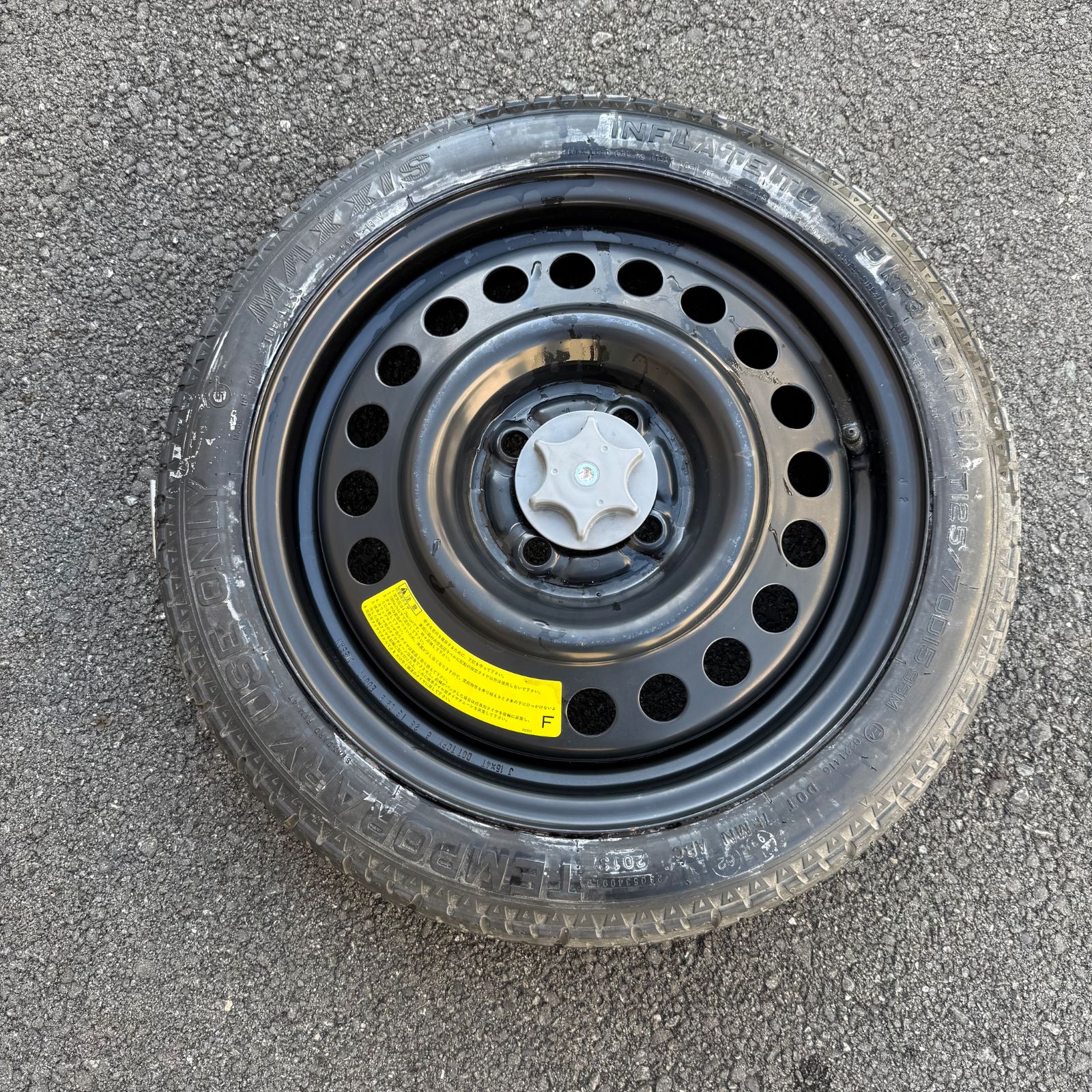 日産 NISSAN スペアタイヤ テンパータイヤ T125/70D15 95M 13年20週