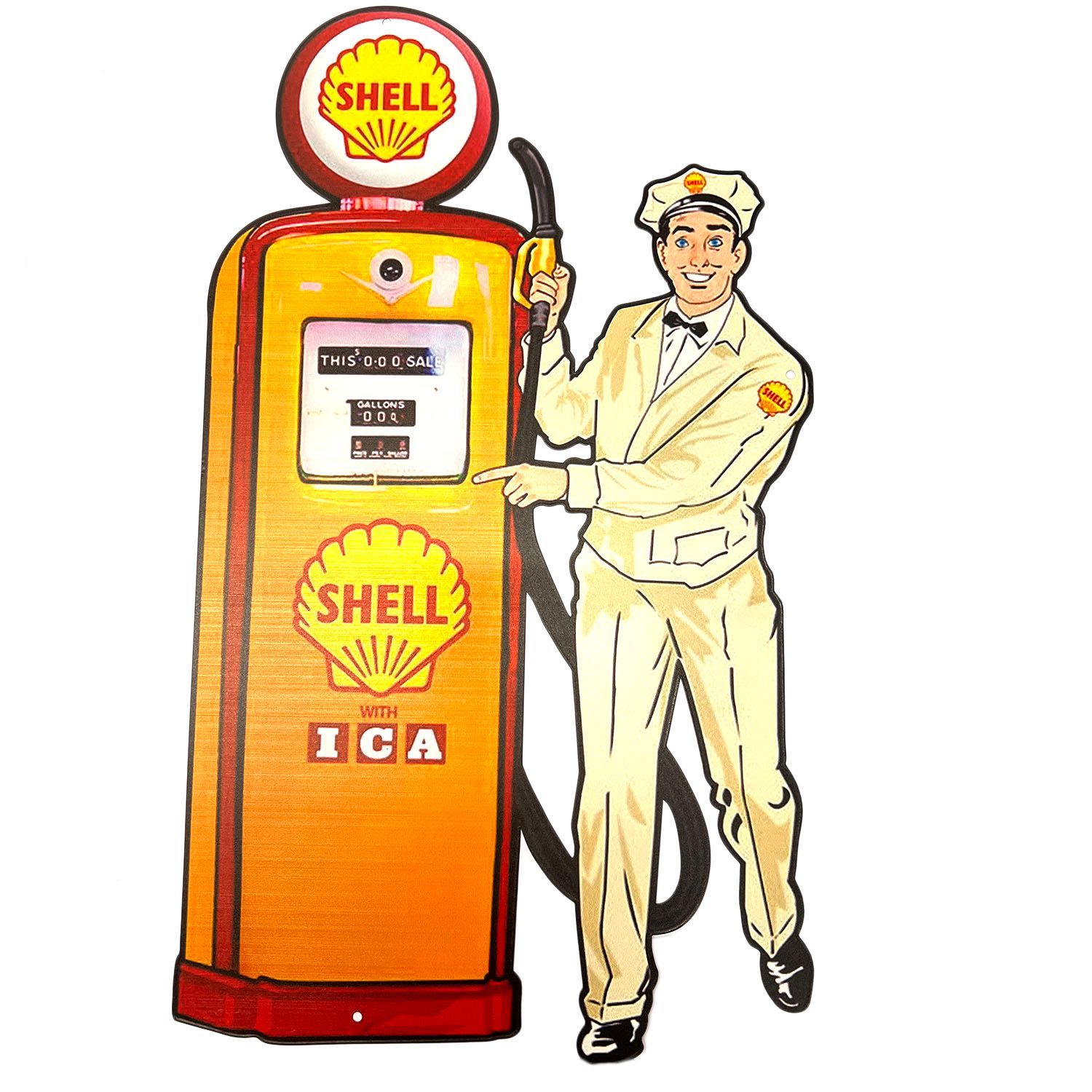 SHELL 大型 モーターサイクル バイカー アメリカン雑貨 ブリキ看板  ポスター プレート グッズ アメリカン 雑貨 アメカジ ヴィンテージ 男前インテリア サインプレート ガレージ 壁掛け おしゃれな アンティーク風 ビンテージ  :AVSB-1097